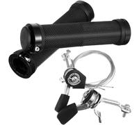 DOITOOL Manettes de Vitesse à Poignée Tournante Leviers de Frein Vélo VTT Noirs, Kit 4 Pièces Compatibles Guidon pour Transmission et Dérailleur, Accessoires Cyclisme Robuste et Précis