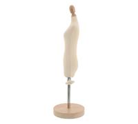 DOITOOL Mannequin Miniature de Couture 1/4 Ajustable Base en Bois Naturel, Mini Buste Femme pour Insertion D’épingles, pour Atelier de Couture, Loisirs Créatifs et Formation