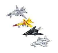 DOITOOL Maquette Avion Militaire en Alliage 4 Pièces, Jouets Inertiels pour Garçon et Filles, Améliore la Motricité Cognition, Décoration et Collection la Maison