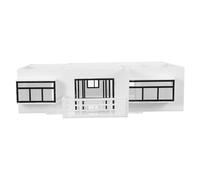 DOITOOL Maquette DIY Maison Miniature 1/50 Échelle en Abs et Acrylique pour Éducation en Design Intérieur et Étude de L’Utilisation de L’Espace, Kit de Construction Architectural