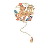 DOITOOL Marque Page Laiton avec Pendentif Artistique Plat Décoratif pour Lecteurs et Étudiants Culturel Élégant pour Bibliothèque et Bureau
