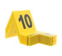 DOITOOL Marqueurs de Scène de Crime Numérotés 1 à 10 Échelle | Plastique Jaune, Chiffres Clairs et Larges, Résistant à Pluie et Poussière, Jeu D’enquête