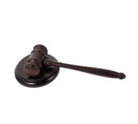 DOITOOL Marteau de Juge Bois avec Socle Maillet et Portable pour Costume de Juge Jeu Imitation Garçon Fille et Aux Enchères