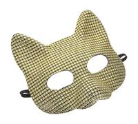 DOITOOL Masque de Renard Léger en Plastique Or Décoration Scintillante pour Mascarade et Spectacles de Scène, Confortable Design Unique