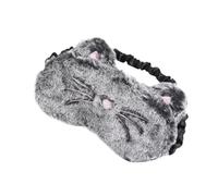 DOITOOL Masque Yeux en Peluche Style Chat Noir Confortable et Facile à Nettoyer, Cache-œil de Sommeil Adorable pour Hôtel et Jeux à L'aveugle