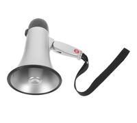 DOITOOL Mégaphone Portable 25w Argenté, Haut-Parleur à Main Enregistrement 240s, Mégaphone D'encouragement Sportif pour Événements Sportifs, Sécurité et Rassemblements, Fonctionne 4 Piles