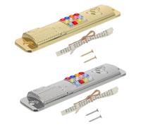 DOITOOL Mezouza Juive Décorative avec Parchemin Création d'une Atmosphère Lot de 2 Sets de Sets en Alliage de Zinc Argenté et Fixation Facile pour Porte D'entrée
