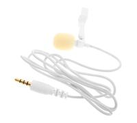 DOITOOL Micro Cravate pour Smartphone Blanc Prise 3,5mm, Design Clip-on en Plastique et Métal, Micro Simple D'utilisation pour Réunions et Enseignement