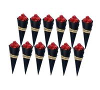 DOITOOL Mini Bouquet de Fleurs Séchées 20 Pièces - Coffret de Mini Bouquets de Roses Séchées Jaunes et Orange - Décoration Romantique pour Saint-Valentin, Anniversaire et Intérieur Maison