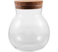 DOITOOL Mini Bouteille en Verre Transparente 123 X 13 CM avec Bouchon en Liège Flacon Décoratif Hermétique Multifonction pour Décoration D’Intérieur et Aquarium Petites Fioles en Verre