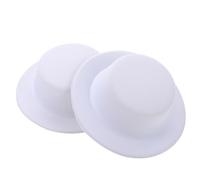 DOITOOL Mini Chapeaux Hauts de Forme Blancs Résistants à la Déformation 2pcs DIY en Eva et Tissu , Accessoires pour Cheveux Faits Main , Résistants la Déformation, pour Coiffures et