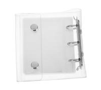 DOITOOL Mini Classeur Transparent à Anneaux Ronds A8 avec 20 Pochettes, Couverture Souple en Pvc Imperméable, Fermeture Sécurisée à Boutons-pression pour Organisation Budget et Voyage
