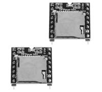 DOITOOL Mini Lecteur Mp3 Volume Réglable Plastique Solide Faible Consommation 2 Pièces Ouvert avec Carte Mémoire pour Projets Audio Makers et Utilisation Extérieure