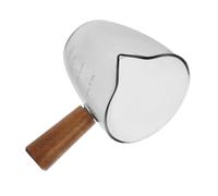 DOITOOL Mini Pichet à Lait Verre avec Manche Bois Verseuse Café et Sauce Portable pour Maison et Restaurant