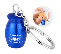 DOITOOL Mini Urne Porte-clés Pendentif Bleu Urne Funéraire pour Animaux Accessoire Léger et Résistant pour Garder Les Cendres Près du Cœur