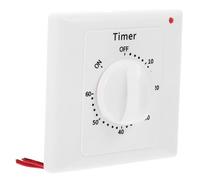 DOITOOL Minuterie Mécanique de Prise 60 avec Témoin Lumineux Interrupteur Minuterie Intérieur Réglable pour Éclairage et Ventilateurs Contrôle Précis pour Appareils Électroménagers