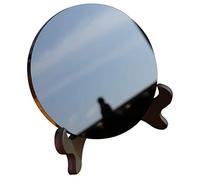 DOITOOL Miroir de divination en obsidienne noire avec support pour divination, méditation, guérison Feng Shui (12 x 12 cm)