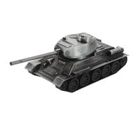 DOITOOL Modèle de Char d'assaut en Métal et Plastique Argenté, Décoration Réaliste et Précise pour Étagères et Vitrines, Accessoire pour Amateurs Militaires