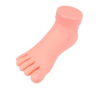 DOITOOL Modèle de Pied Droit en Gel Transparent Beige pour Entraînement Nail Art, Accessoires Nail Art Légers Élasticité, Outil Pratique pour Manucure et Application Vernis