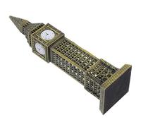 DOITOOL Modèle Décoratif Big Ben en Métal Vintage 18 Cm, Sculpture Métallique de Bâtiment Style Rétro, Statue Souvenir Londres pour Décoration Maison et Bureau