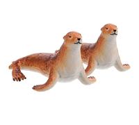 DOITOOL Modèles D'otarie et Jouets d'apprentissage Lot de 2 en Résine Accessoires Créatifs et Beaux pour Decor de Poissons pour Décoration D'aquarium et Évier