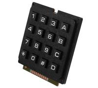 DOITOOL Module Clavier à Membrane Tactile Matrices de Clavier Ergonomiques 16 Touches en Plastique Noir Facile à Utiliser pour Environnements Industriels