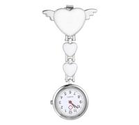 DOITOOL Montre de Poche du Médecin L'infirmière Créative, Alliage Blanc | Montre Suspendue, Lecture Facile, Style Simple, Décoration pour Vêtements, Usage Décoratif