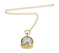 DOITOOL Montre de Poche Vintage Dorée à Motif Cheval, avec Chaîne et Quartz