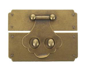 DOITOOL Moraillon de Verrouillage Vintage en Laiton Fermeture Sécurisée et Design Artistique Délicat pour Coffrets à Bijoux et Meubles Anciens