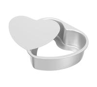 DOITOOL Moule à Gâteau Cœur Alliage Aluminium Résistant à Haute Température Moule Pâtisserie Antiadhésif avec Fond Amovible pour DIY et Cuisson Uniforme
