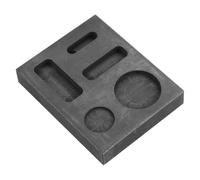 DOITOOL Moule en Graphite Noir à Cinq Rainures pour Fusion et Coulée de Bijoux, Transfert Thermique, pour Fusion de Métaux Non Ferreux en Expérimentations