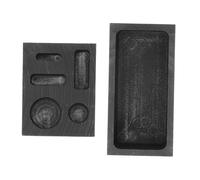 DOITOOL Moules en Graphite 2 Pcs pour Coulée et Raffinage Métallique Creusets 1 Kg et 5 Trous Haute Pureté Moulage Or Cuivre Aluminium Adaptés Fabrication Bijoux Artisanale