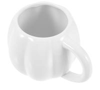 DOITOOL Mug Citrouille en Céramique 500 Ml Blanc, Tasse Décorative D'halloween Multifonction, Gobelet à Bière Citrouille, pour Boissons Chaudes et Froides, Décoration Festive Maison