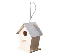 DOITOOL Nichoir Oiseaux Extérieur Bois Renforcé Étanche Maison Oiseau Suspendue pour Petits Oiseaux Abri Naturel pour Petits Oiseaux et Décoration Jardin