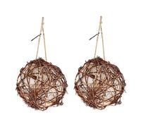 DOITOOL Nid D'oiseau et Nidification pour Oiseaux Sauvages 2pcs en Coton Soi-même pour Observation des Oiseaux Jouets Suspendus pour Extérieur