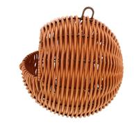 DOITOOL Nid pour Perroquet Rotin Synthétique Résistant Mastication Nid Suspendu Tissé Main pour Perruches et Calopsittes Abri Ventilé et Confortable pour Oiseaux Intérieur et Extérieur