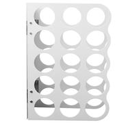 DOITOOL Organisateur de Papier en Rouleau en Vinyle Blanc 15 Trous Support pour Rouleau de Papier Kraft Réduit Les Déchets et Protège la Pièce
