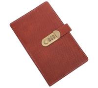 DOITOOL Organisateur de Reçus en Cuir Pu Marron avec Serrure à Combinaison, Capacité 48 Chèques et 24 Cartes, Design Portable pour Gestion Lors des Réunions Financières