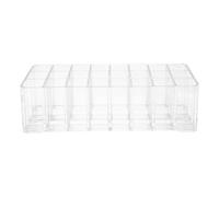 DOITOOL Organisateur de Rouges à Lèvres Rangement Cosmétique Transparent 24 Compartiments en Gradins Étagère de Maquillage Multifonction pour Salle de Bain pour Vernis à Ongles