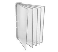 DOITOOL Organisateur Mural de Documents A4 en Fer et PVC, Construction Robuste Structure D'accès Rapide, Support Mural 5 Pages pour Bureaux et Espaces Publics