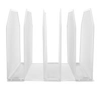 DOITOOL Organiseur de Bureau en Métal 5 Compartiments Réglables Porte-documents Détachable Blanc Organiseur Fichier Bureau Compact pour Maison École