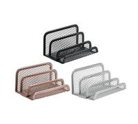 DOITOOL Organiseur de courrier de bureau 3 pièces : organiseur de bureau pour courrier, classeur, trieur de courrier en métal avec 3 emplacements, trieur d'enveloppes/lettres pour bureau, école