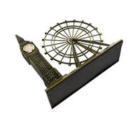 DOITOOL Ornement Décoratif en Alliage de Zinc Doré, Modèle Londonien de l'horloge Emblématique et Grande Roue, Souvenir de Londres pour Décoration Maison ou Cabinet