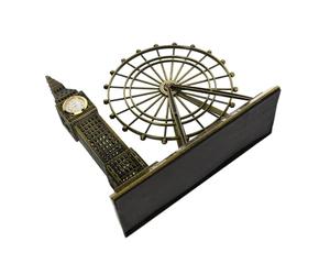 DOITOOL Ornement Décoratif en Alliage de Zinc Doré, Modèle Londonien de l'horloge Emblématique et Grande Roue, Souvenir de Londres pour Décoration Maison ou Cabinet