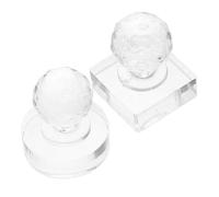 DOITOOL Outil de Maquillage Tampon à Paupières Acrylique 2pcs Carré et Rond pour DIY et Voyages D'affaires 9 Compartiments et 27mm Presse Poudre Polyvalente