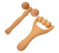 DOITOOL Outil de Massage en Bois 2 Pièces pour Pieds et Épaules, Rouleau Lisse et Arrondi sans Bavure, pour Relaxation du Cou et Circulation Sanguine