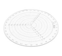 DOITOOL Outil de Traçage de Cercles Transparent Règle de pour Travail Du Gabarit de Dessin pour Formes Irrégulières avec Aiguille Acier Inoxydable