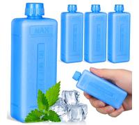 DOITOOL Packs de Glace pour Refroidisseur de Marécage 4 Blocs de Glace pour Ventilateur de Climatisation Portable Réutilisables Packs de Congélation pour Refroidisseur d’Air Blocs de Glace Bleus pour