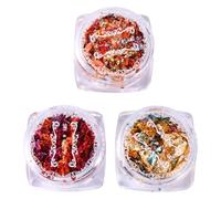 DOITOOL Paillettes de Feuille D'or pour Manucure, 3 Boîtes Séparées en Feuille D'or Métallique, Accessoire de Nail Art pour Créer un Style Unique sur Bijoux et Bracelets