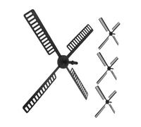 DOITOOL Pales D'éolienne en Plastique 4 Pcs pour Moulin à Vent de Jardin, Pièces de Rechange Grandes Tailles, Accessoires Résistants aux Intempéries pour Décoration Extérieure de Cour
